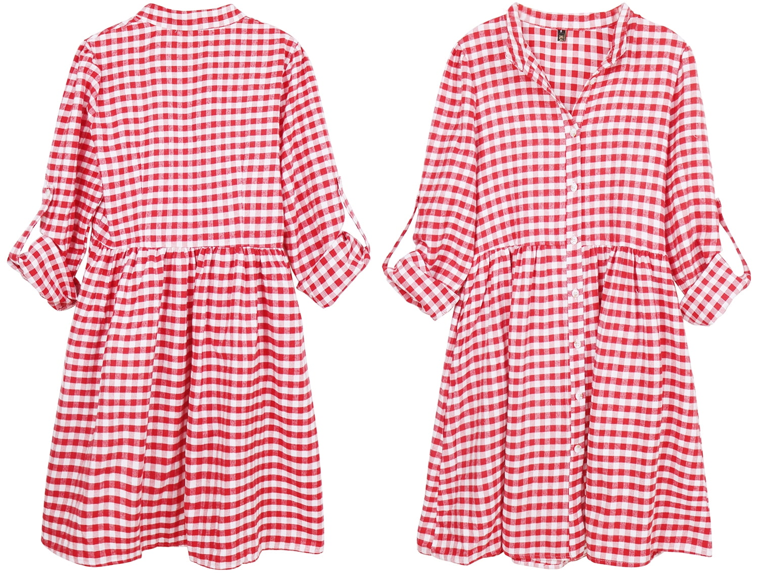 strapless open back dress Rose Pink Floral Gingham Mini Dress - Smocked Dresses