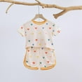 thumbnail image 2 of Odeerbi 0-10 Years Toddler Boys Girls Valentines Day Pajamas Summer Ice Silk Short Sleeve Tops Shorts Two-piece Pajama Set Casual Loungewear Toddler Boys Girls Clothes, 2 of 3