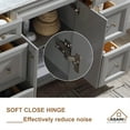 thumbnail image 5 of Boyel Living 48 inch Bathroom Vanity Marble Counter-Top Ceramic Basin Gray Solid Wood Bathroom Cabinet with Bathroom Mirror, 5 of 10