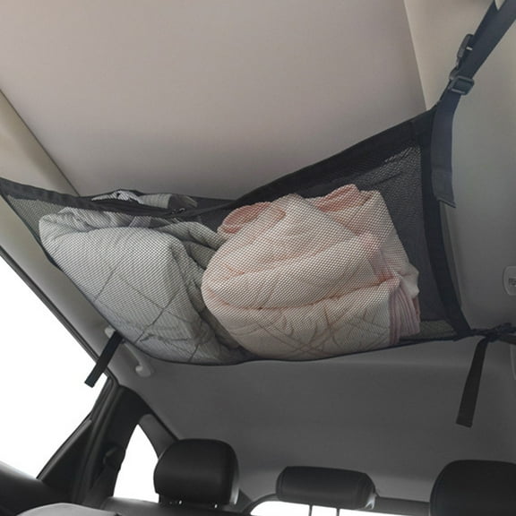 FUTUREORYY 1Set Car Owners Ceiling Cargo Net for Travel Road Trips Outdoor Activities 75x53cm