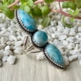 thumbnail image 4 of Larimar Gemstone Ring, Statement Handcrafted Ring, made In 925 Sterling Silver, Boho Ring, Two Stone Ring, Boho Jewelry, Gift For Her,....., 4 of 5