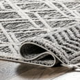 thumbnail image 4 of nuLOOM Ansley Moroccan Lattice Tassel Grey 10' x 14' Modern Area Rug, 4 of 9