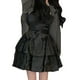 thumbnail image 3 of Vestido de mujer con volantes, estilo negro, con lazo, transpirable, elegante, elegante, vestido de verano para mujer con funda para fiestas, citas, vestido con blusa S (88 a 110 lb), 3 of 8