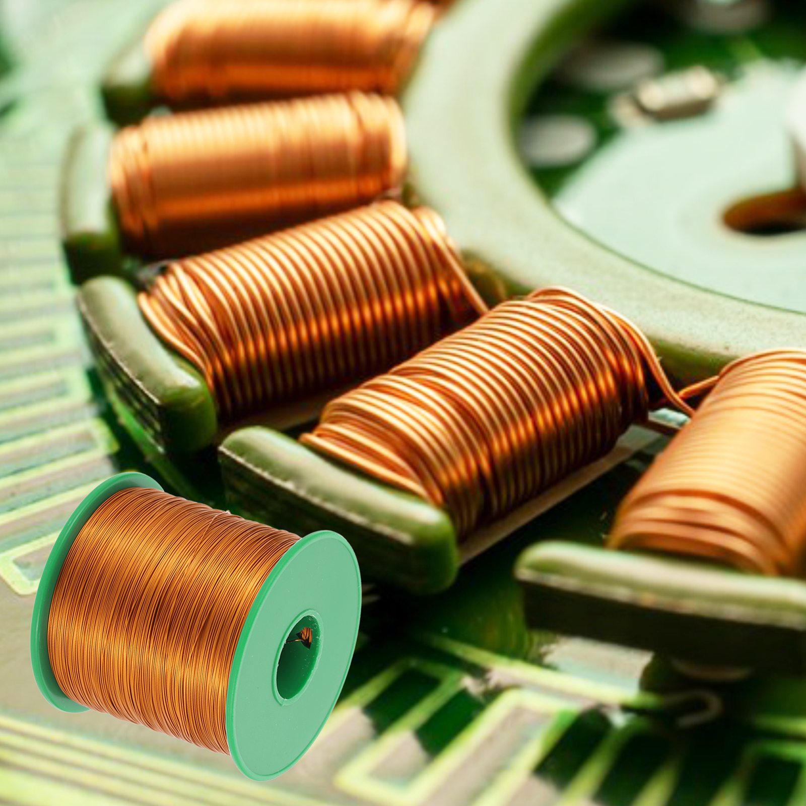 28 AWG Magnet Wire, 28 Gauge Enameled Copper Wire, 1 Lb Magnetic Coil Wire for Transformer, Motor, Electric, 180C(356F)