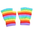 thumbnail image 2 of Kids Fingerless Gloves Knit Convertible Mitten Half Finger Mitten Flap Winter Warm, 2 of 7