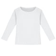 thumbnail image 3 of Hienoo Girls Long Sleeve Ribbed T-Shirt Casual Solid Stretch Crew Neck T Shirt, Sizes 5-14, 3 of 4