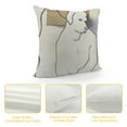 thumbnail image 4 of YINGXI Throw Pillow Cushion Case, Line Art Woman Portrait with Details, Accent Double-Sided Digital Printing,Tan Amber Lavender 18x18in, 4 of 5