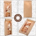 thumbnail image 2 of 50 bolsas de papel para pan con ventana para pan casero, bolsas de baguette marrón kraft para guardar pan, bolsas largas para pan francés, embalaje para pan y galletas., 2 of 5