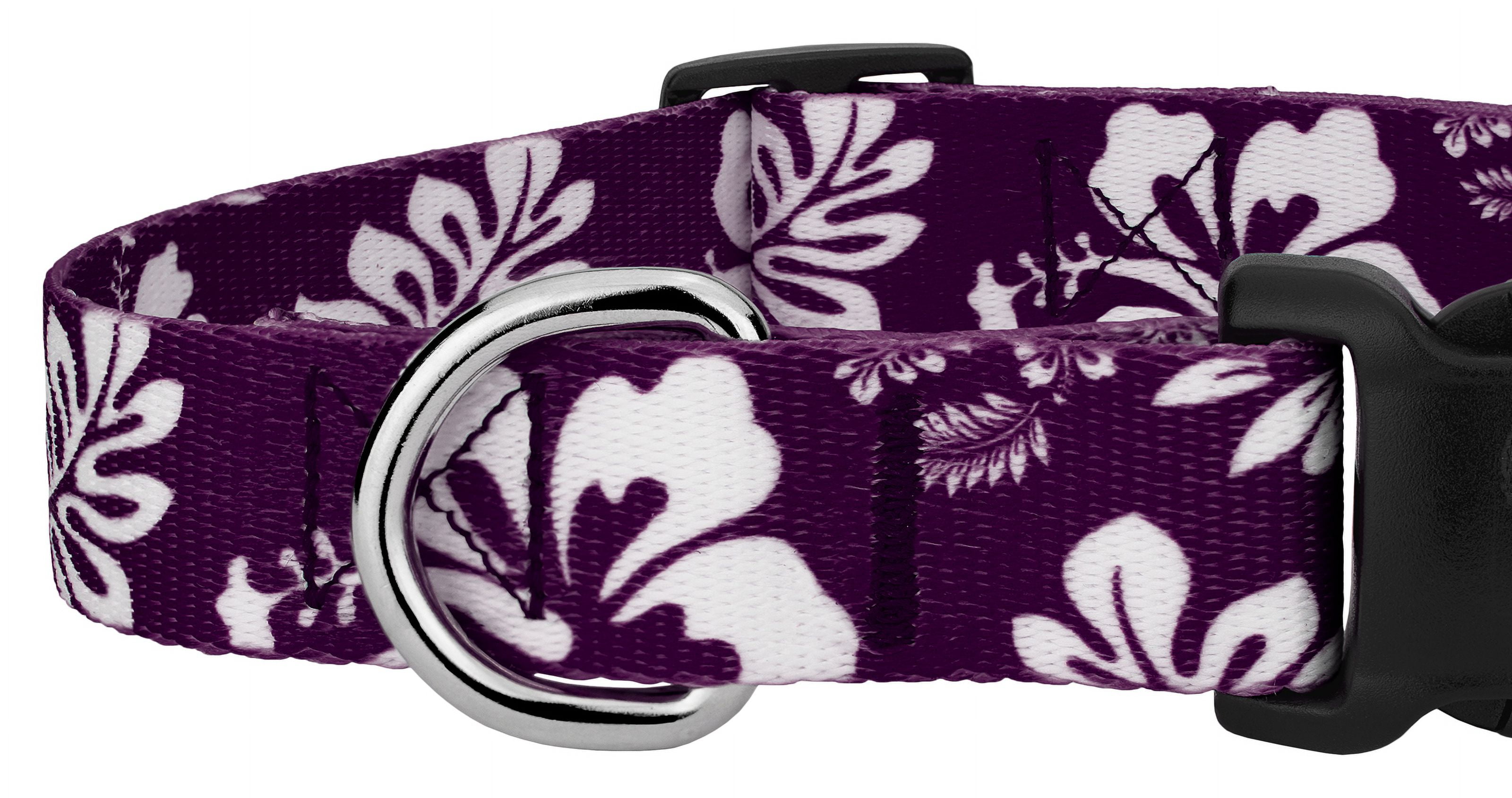 Country Brook Design&reg;  Purple Hawaiian Deluxe Dog Collar & Leash