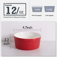 thumbnail image 2 of Ramekins DELLING Ceramic Creme Brulee, 350 ml, color rojo, juego de 6, 2 of 7