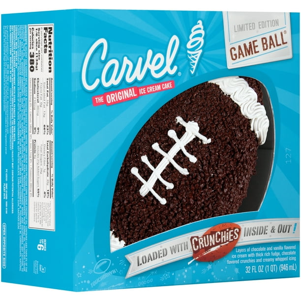 Carvel Football Ice Cream Cake, Chocolate and Vanilla Ice