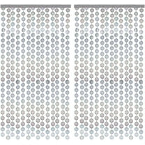 2 Pcs Ball Foil Curtain, Boriyuan 3.28 x 6.56 ft Party Fringe Curtain, Glitter Curtain Ball Foil Fringe Backdrop Curtains for Birthday Wedding Parties, Prom and New Years Decorations (Silver)