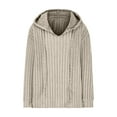 thumbnail image 5 of HAPIMO Sales Sweatshirt for Women Long Sleeve Knit Sweater Solid Color Sweatshirt Hooded Pullover Tops Casual Jumper Teen Girls Fashion Clothes Khaki XXXXL, 5 of 7