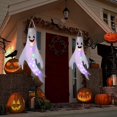 thumbnail image 2 of Decoraciones de Halloween Sincero calcetín de viento fantasma con luces LED 2 uds, 2 of 5