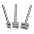 thumbnail image 3 of 3Pcs Leather Perforated Tool Silver Tooth DIY Lacing Stitching Chisel Set Leather Craft Kits Punching DIY Leather Kits, 3 of 8