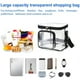 thumbnail image 5 of Bolsa de almuerzo transparente para adultos, grande, resistente, transparente, aprobada para mujeres y hombres, con correa de hombro ajustable, bolsillo frontal con cremallera, transparente, 5 of 6
