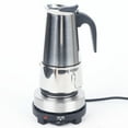 thumbnail image 4 of Stainless Steel Espresso Maker with Electric Stove, 1-5 Gears Setting, 500W Espresso Machine for 9 Cups 110V, 4 of 10
