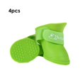 thumbnail image 1 of Zapatos de lluvia antideslizantes para perros y gatos, botas de goma para perros y gatos, cubierta para pies de mascotas, calcetines impermeables para cachorros, perros pequeños y medianos, 4 piezas, 1 of 4