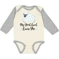 thumbnail image 3 of Inktastic My Great Aunt Loves Me Lamb Boys or Girls Long Sleeve Baby Bodysuit, 3 of 5