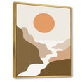 thumbnail image 3 of Designart 'Full Moon In Terracotta Tones Mountains' Modern Framed Canvas Wall Art Print, 3 of 5