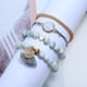thumbnail image 4 of Juego de 4 pulseras con borlas y cuentas de mármol para mujeres y niñas., 4 of 7