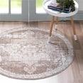 thumbnail image 1 of Unique Loom 3146810 4 x 4 ft. Chateau Roosevelt Round Rug, Light Brown, 1 of 1