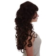 thumbnail image 3 of HPO Adult Women's Brown Color Curly Medium Length Trendy Halloween Wig, 3 of 9