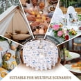 thumbnail image 5 of Blue Oval Tablecloth 60X84 Inch Green Floral Table Cloth Waterproof Spill-Proof & Oil-Proof Table Cover for Indoor Outdoor Party Decor, 5 of 6