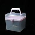 thumbnail image 2 of Multipurpose Plastic Craft Storage Containers with Removable Tray, Clear Plastic Storage Box with Lid & Handle, Easy Carry & Stack Small Storage Container, 1 Pcs, 6.29x5.51", 2 of 9