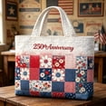 thumbnail image 2 of Soft Quilted Patriotic Daily Tote Bag Large Inner Storage Comfort Shoulder Straps Lightweight Reusable Shopping Handbag For Women, 2 of 7