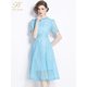 thumbnail image 5 of H Han Queen-Vestidos Elegantes de manga corta para mujer, Vestido Vintage de gasa Simple, ropa de fiesta informal, verano 2024, 5 of 5