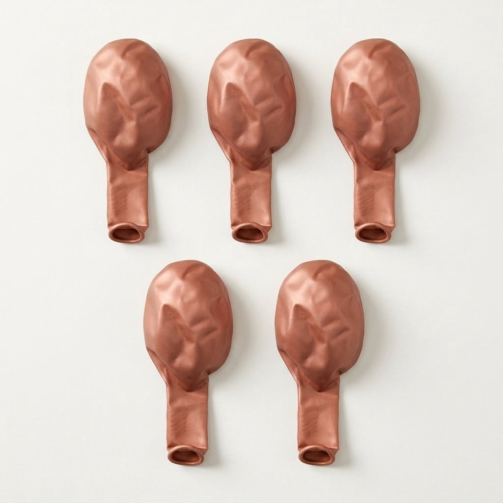 (8 pack) 12" Rose Gold Metallic Latex Balloons with Chrome Effect, 5 Pieces, by Way To Celebrate