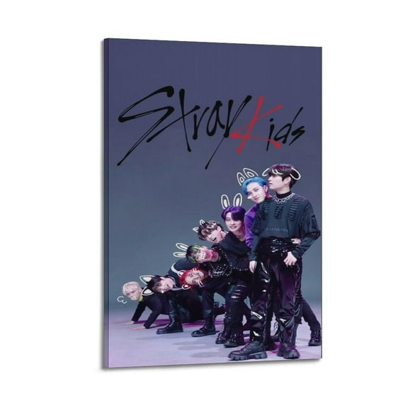 Stray Kids Korean Boy Band Kpop Poster Poster Album Cover Posters for Bedroom Wall Art Canvas Posters Music Album Cover Poster