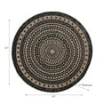 thumbnail image 2 of Round Jute Placemat Black Mandala - Set of 12, 2 of 3