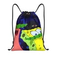 thumbnail image 1 of Pofeuu SpongeBob SquarePants Sac à Cordon 210D Résistant à l'Eau Design Pliable Compact Essentiels de Voyage Gym Yoga Léger Sac à Main-Petit, 1 of 6