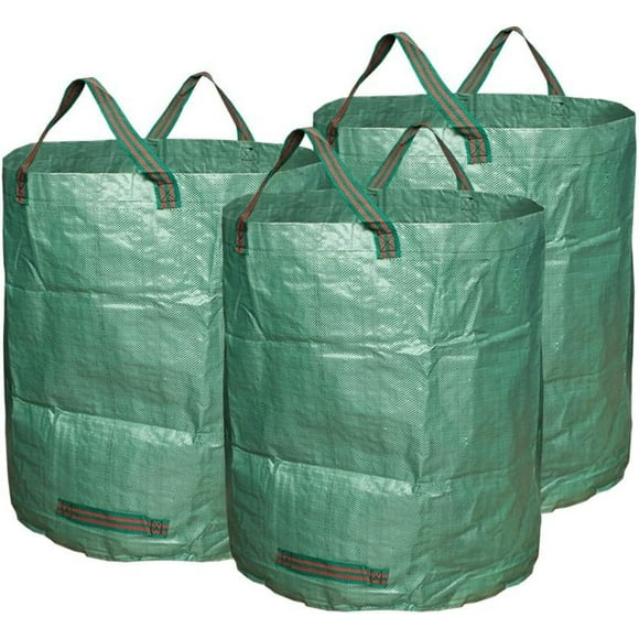 EcoNesxp 72 Gallon Reusable Garden Waste Bags Gardening Waste Bags Clean Up Twigs and Leaves Yard Waste Storage Bags Green Gallon x 72 Gallon Gallon Reusable Garden Waste Bags Gardening Waste Bags Cl
