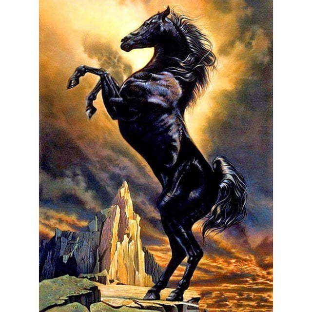 Cuadros Decorativos Kit de pintura de diamante 5D mosaico de taladro redondo de caballo DIY (B3434) Sywqhk Nuevos Originales
