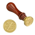 thumbnail image 4 of Uxcell Alphabet X Wooden Handle Removable Brass Head Classic Letter Wax Seal Stamp, 4 of 5