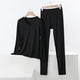 thumbnail image 2 of Conjunto de Ropa Interior Larga de Mujer Cuello en V Manga Larga Lencería Casual Ropa de Dormir Pajama Set Confort Suave, Lencería de Manga Larga para Mujeres, 2 of 5
