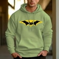thumbnail image 4 of Men's 330g 100% Cotton Pattern Terry Dropped Shoulder Hoodie-Black Bat, 4 of 15