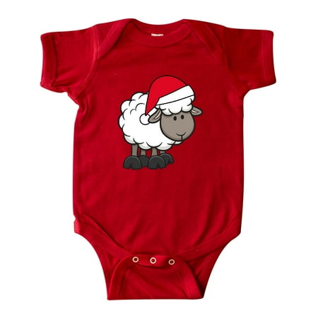 

Inktastic Christmas Santa Sheep Gift Baby Boy or Baby Girl Bodysuit