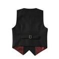 thumbnail image 3 of Visaccy Boy's Formal Suits Set Black 2pcs Vest and Pant Size 7Years, 3 of 5