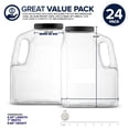 thumbnail image 2 of Stock Your Home Wide Mouth Gallon Jugs (24 Pack) 128 Ounce Rectangular Oblong Gallon Container Clear Plastic Jugs with Handle for Home Commercial or Restaurant Use, 2 of 6