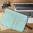 thumbnail image 3 of IC ICLOVER Waterproof Thickest Protective Sleeve Laptop Case 15" for Macbook Apple Samsung Chromebook HP Acer Lenovo Portable Laptop Slim Liner Package Notebook Case Bag Soft Sleeve Bag Case Green, 3 of 7
