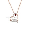 thumbnail image 5 of MOM Pendant Necklace Mothers Day Gift, Moissanite Birthstone Mom Heart Pendant With Cable Chain, 14KT Gold Plated, Heart Charm For Mom Gift,, 5 of 5