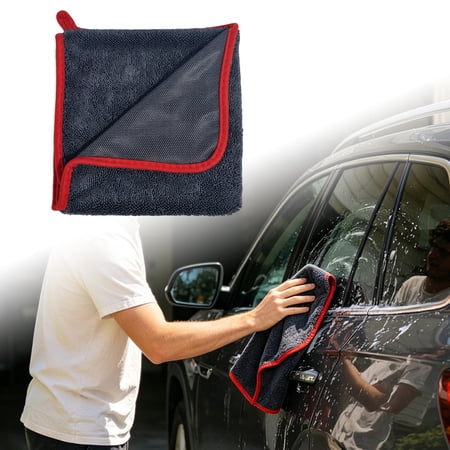 microfiber drying towel for auto detailing lint absorbent streak-free cleaning cloth for vehicle wash and wax use with versatile absorbent performance