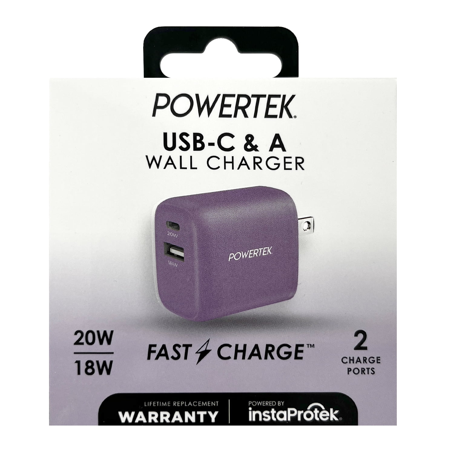 Liquipel Powertek Silk 20W Combo Wall Charger - Purple