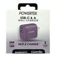 thumbnail image 5 of Liquipel Powertek Corduroy 20W Combo Wall Charger - Purple, 5 of 7