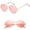 Pink, variant on Round Jelly Sunglasses Transparent Ocean Sunglasses Vintage Sunglasses with Metal Frame Resin Lens and Universal Fit