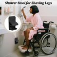 thumbnail image 2 of Runspich Shower Foot Rest for Shaving Legs, Wall Mount Non-Slip Shower Step with Soap Box, Leg Shaving Holder & Shelf (Gray), 2 of 8